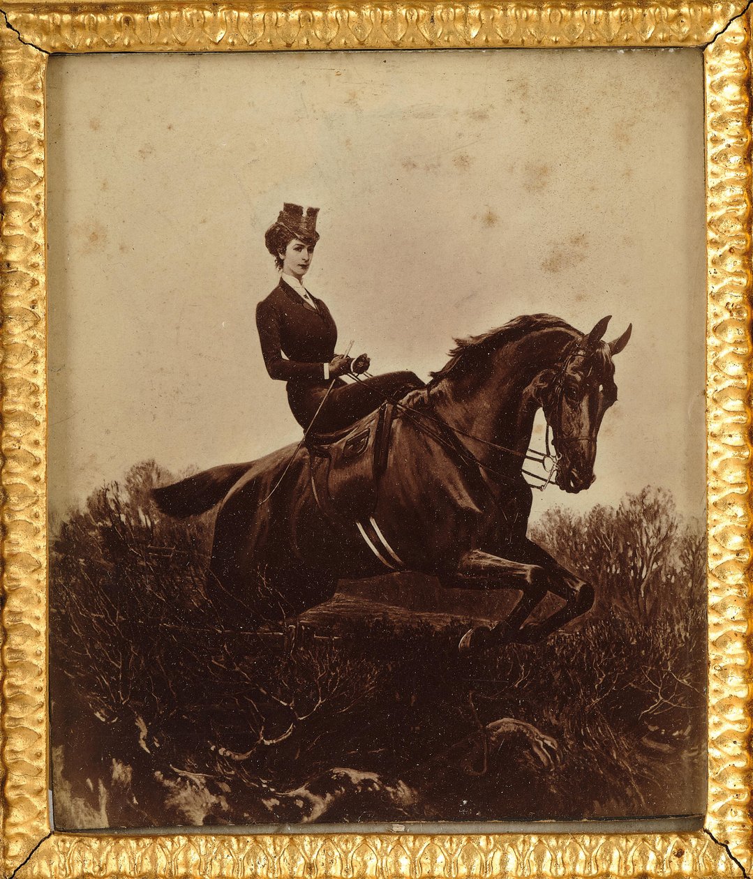 Kejsarinnan Elisabeth till häst, ca. 1890. av Unbekannt