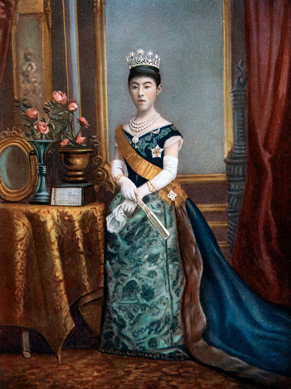 Kejsarinna Shoken, kejsarinna gemål av Japan, sent 1800-tidigt 1900-tal av Unbekannt