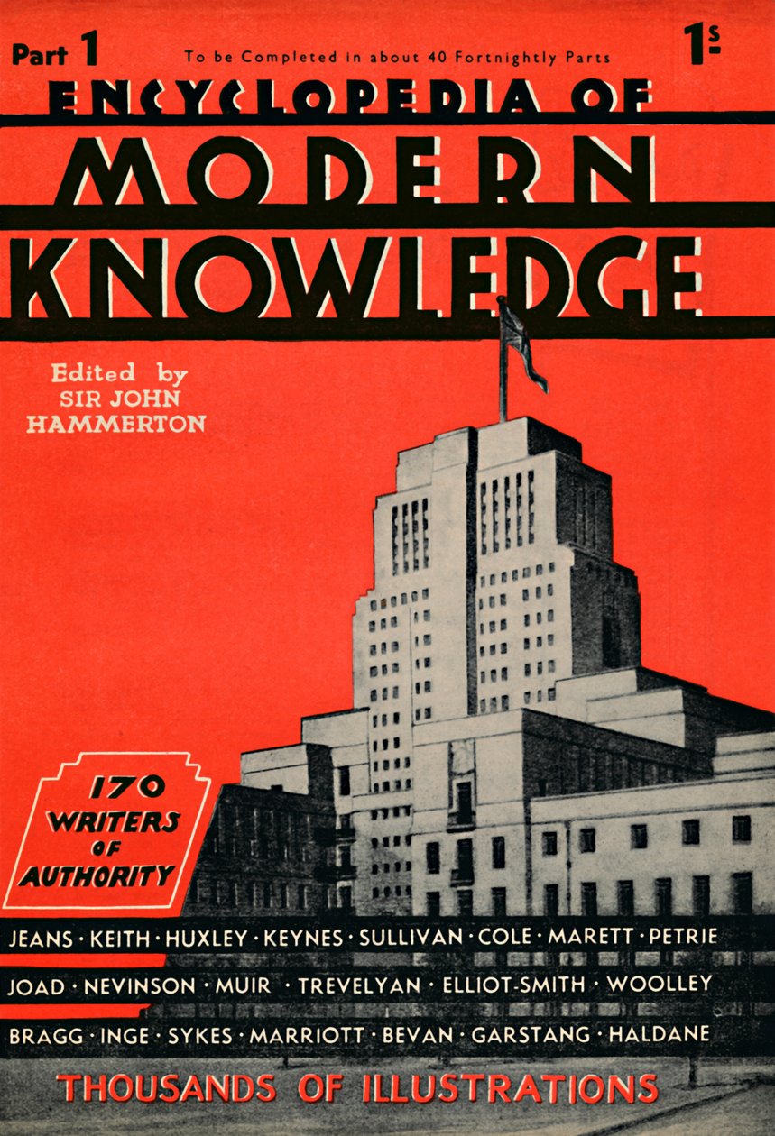 Annons för Encyclopedia of Modern Knowledge Del 1, 1935 av Unbekannt