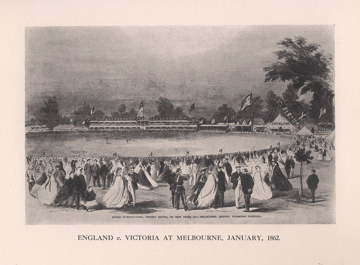 England mot Victoria i Melbourne, Australien, januari 1862 1912 av Unbekannt