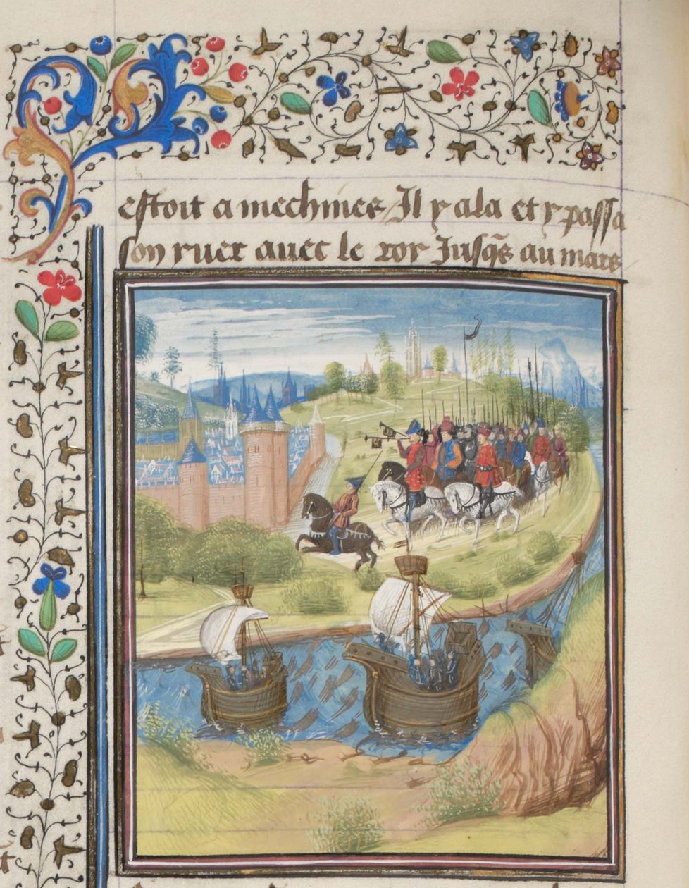 Den engelske kungen Richard I Lejonhjärta erövrade ön Cypern 1191. Miniatyr från Historia av Vilhelm av Tyrus, 1460-talet av Unbekannt