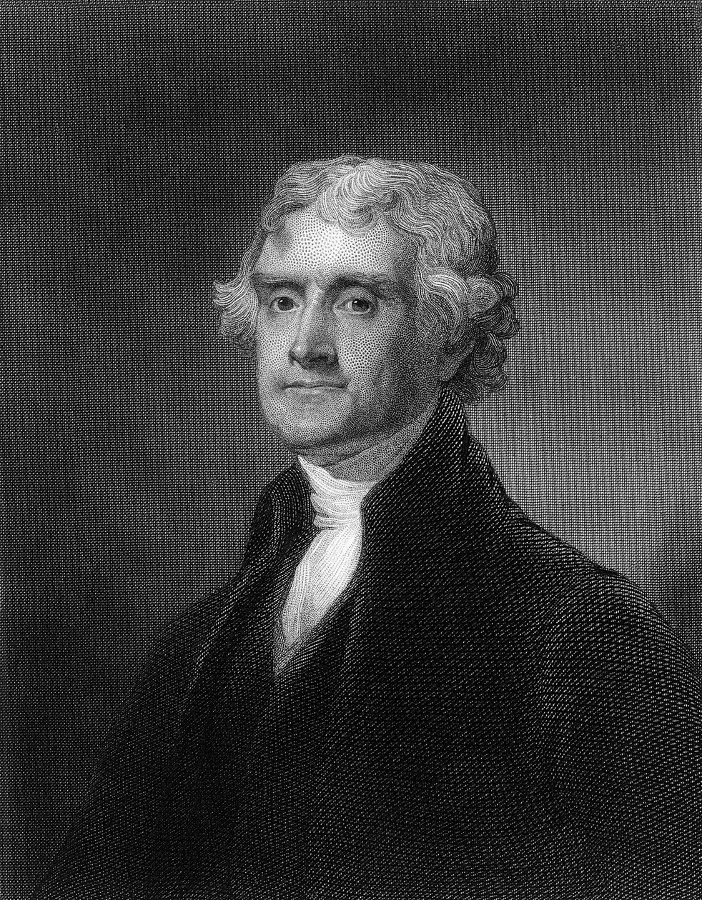 Gravyr av Thomas Jefferson (s/v foto) av Unbekannt