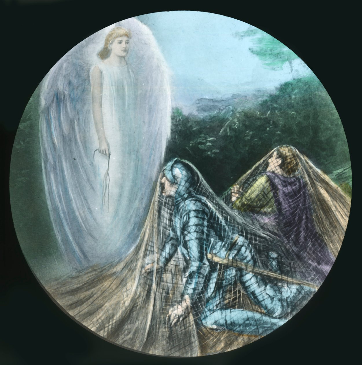 Entangled in the Net, c1910. av Unbekannt