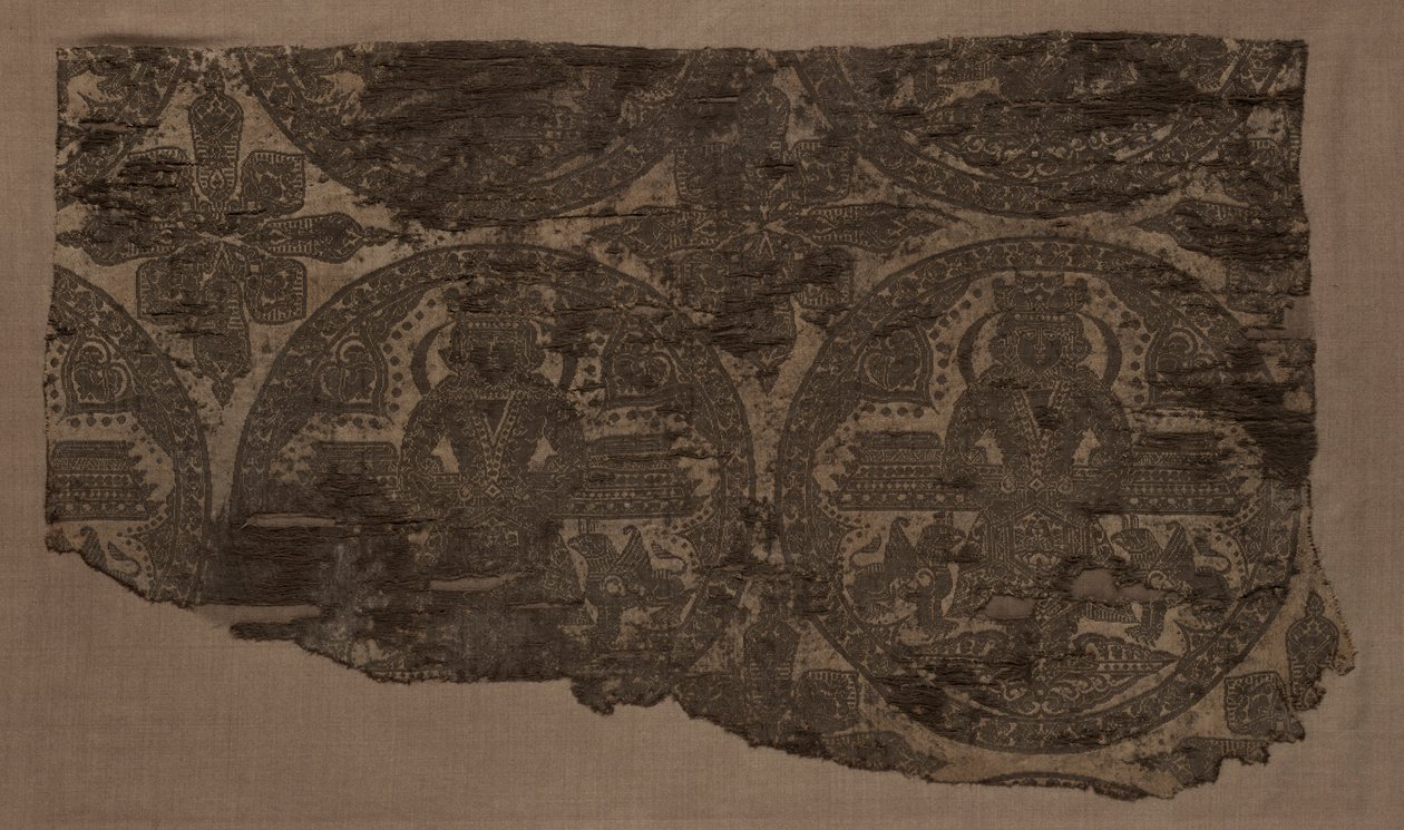 Enthroned King Flankerad av Griffins, 800-tal. av Unbekannt