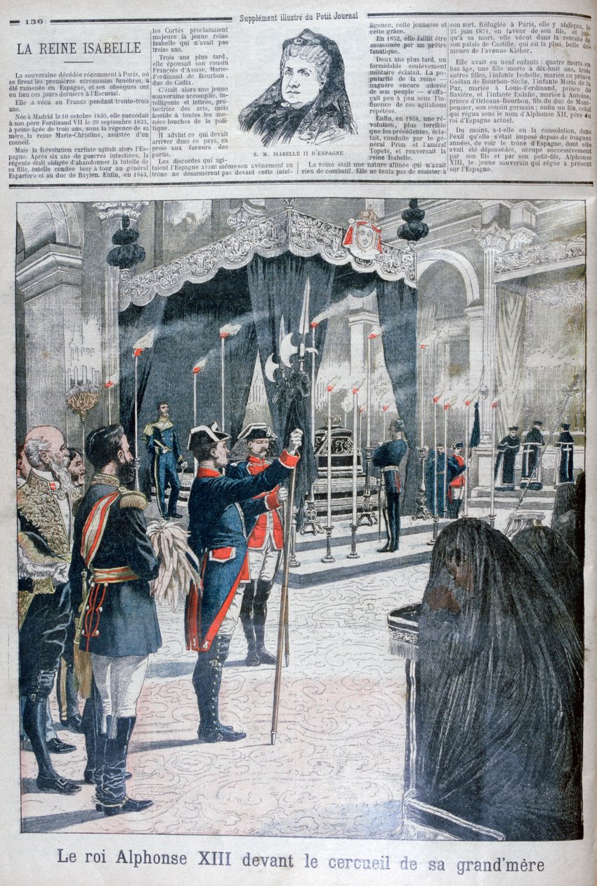 Begravning av Isabella II av Spanien, klostret El Escorial, 1904 av Unbekannt