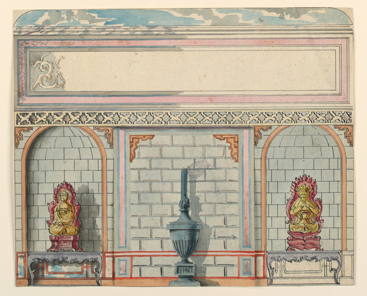 Entré, East Wall, Royal Pavilion, Brighton, före 1802 av Unbekannt