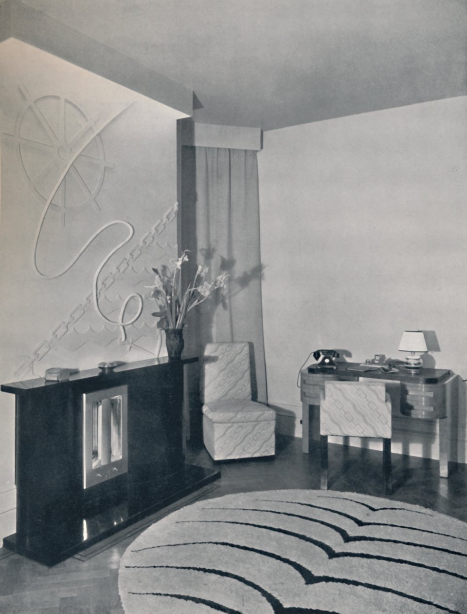 Entréhall designad av Duncan Miller, London, England, 1936 av Unbekannt