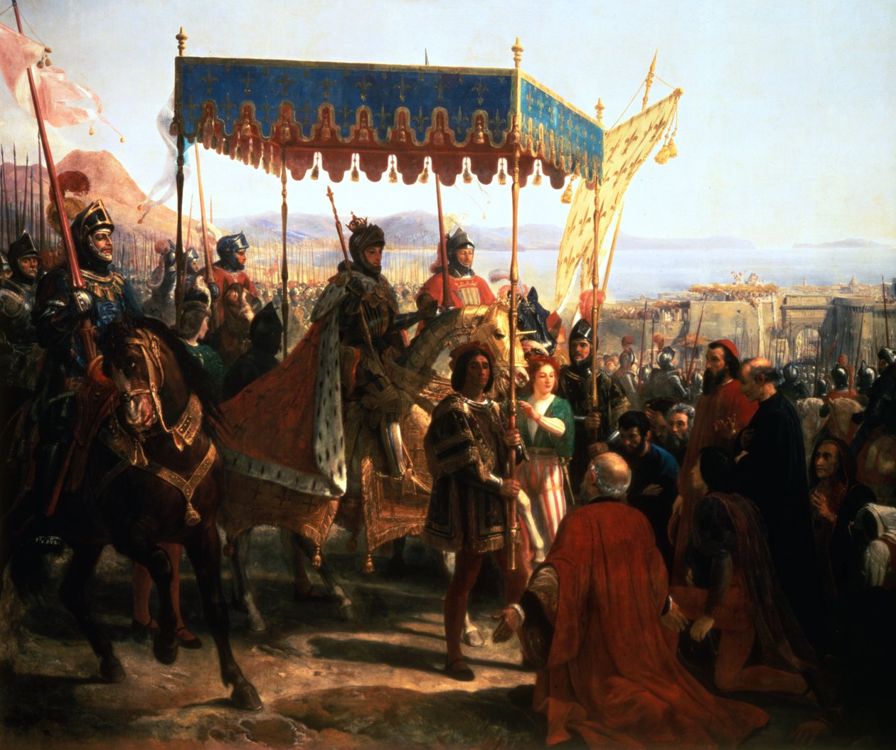 Karl VIII:s intåg i Neapel, 12 maj 1495, 1800-talet av Unbekannt