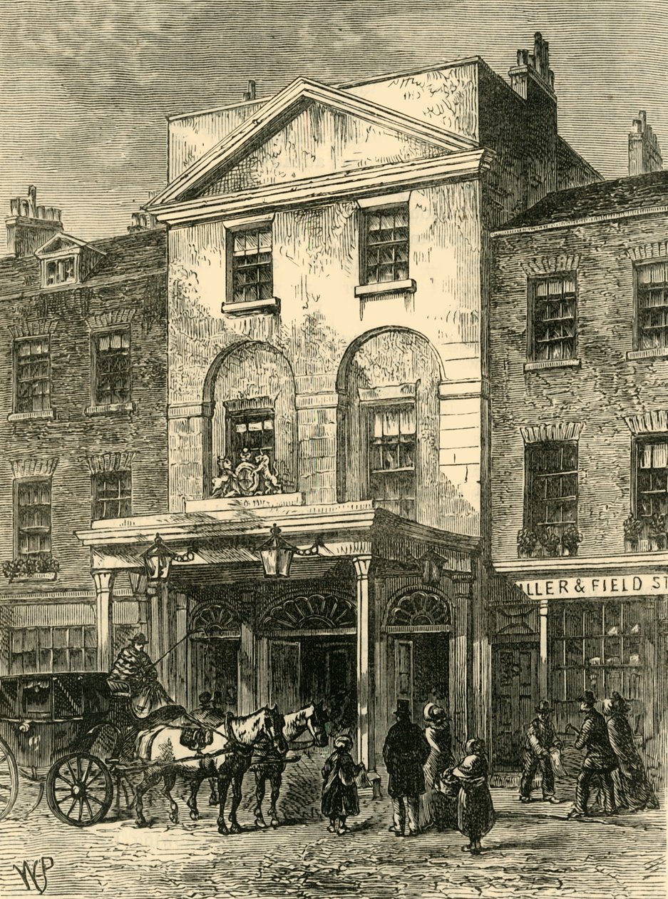Entré till Astleys Theatre 1820, c1878. av Unbekannt