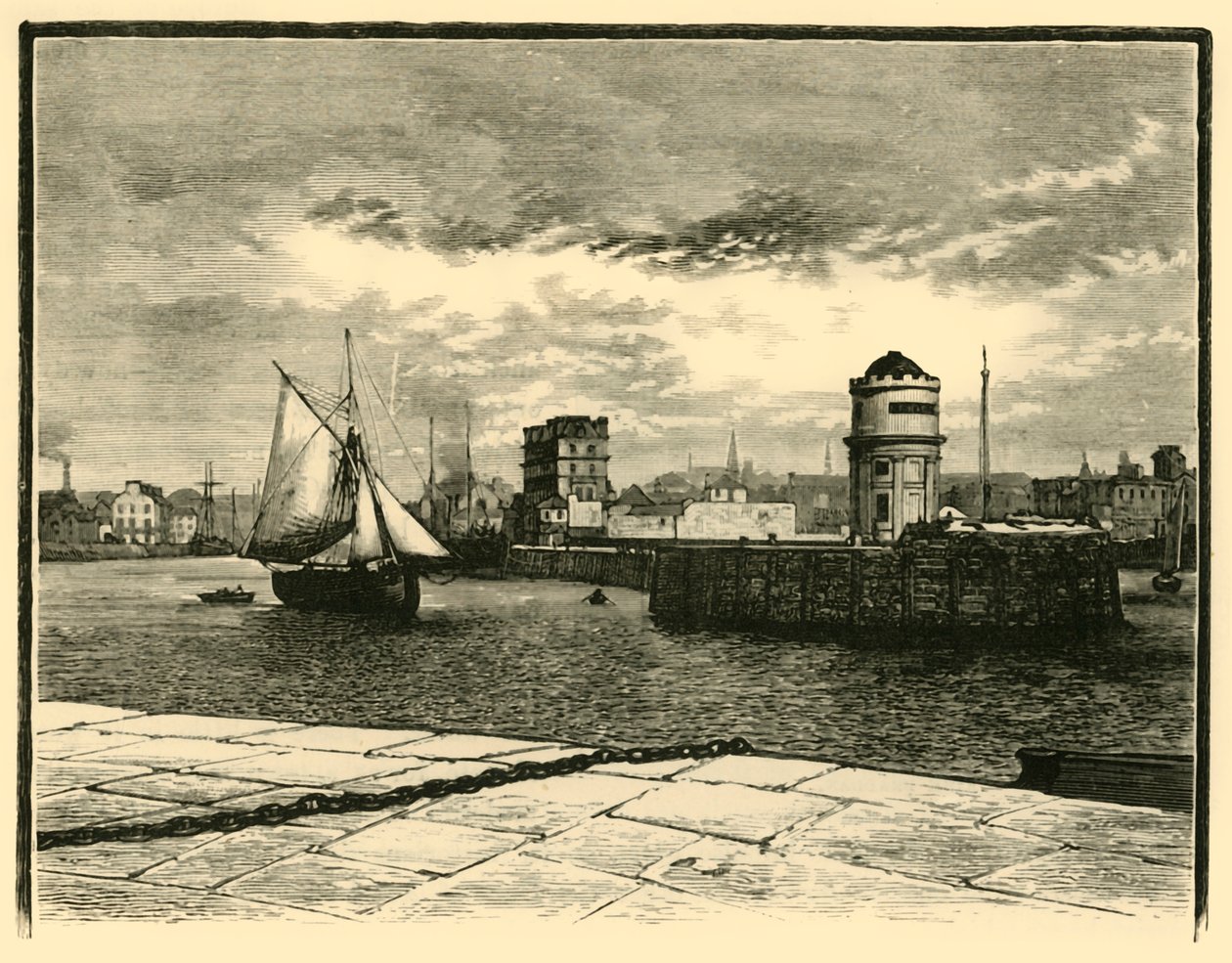 Ingången till Douglas Harbour, 1898. av Unbekannt