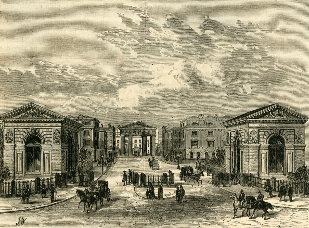 Ingång till Euston Square Station, c1876. av Unbekannt