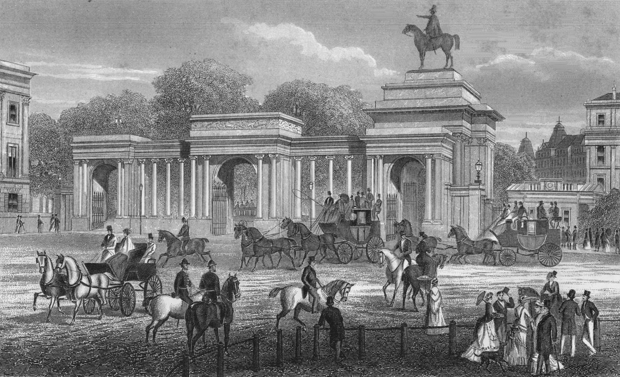 Entré till Hyde Park, London, c1850 1878 av Unbekannt