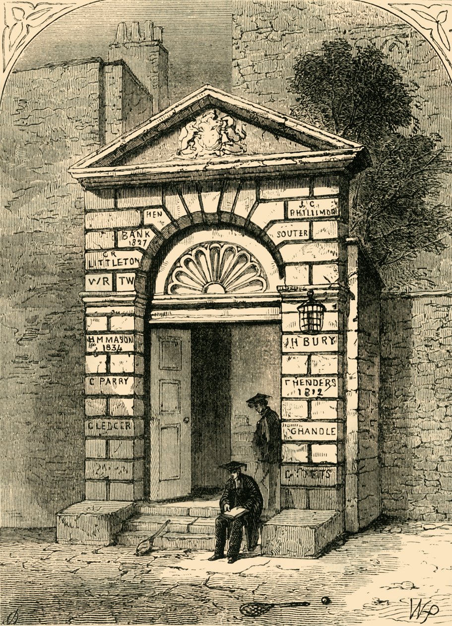 Ingången till Westminster School, 1881. av Unbekannt
