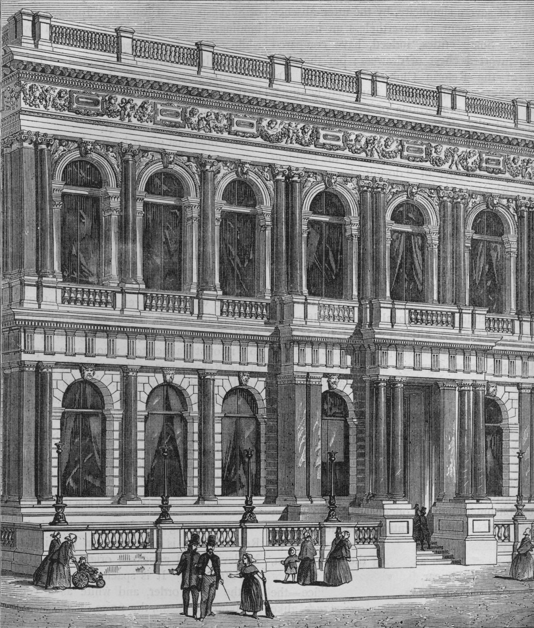 Entré till Carlton Club, Westminster, London, c1875 1878 av Unbekannt