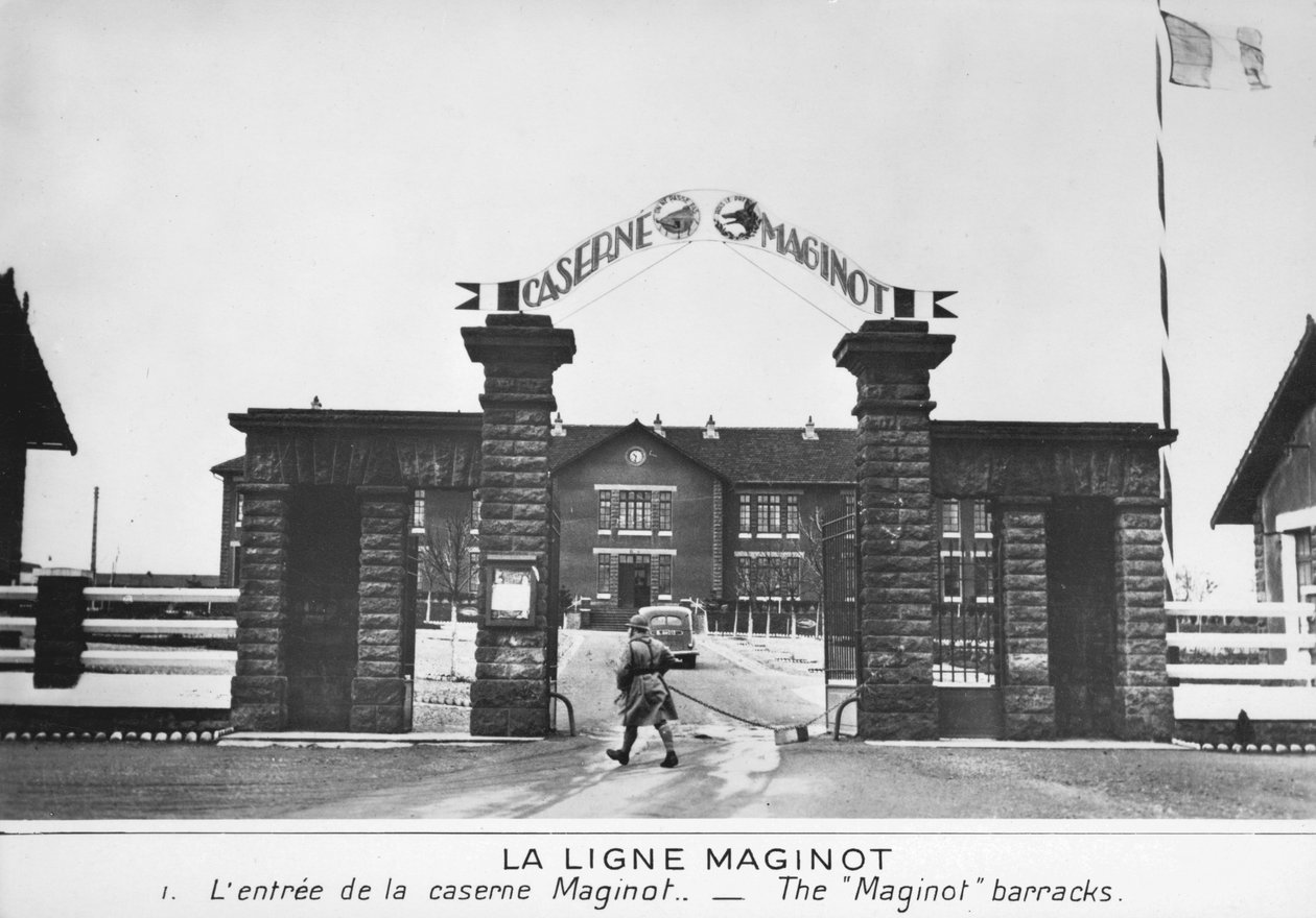 Ingången till Maginot-barackerna, Maginot-linjen, Frankrike, c1935-1940 av Unbekannt