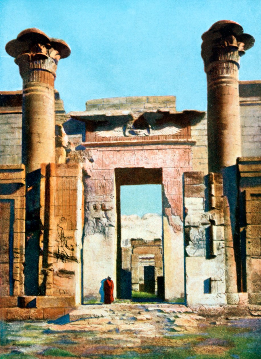 Ingång till templet Medinet Habu, Egypten, 1900-talet av Unbekannt
