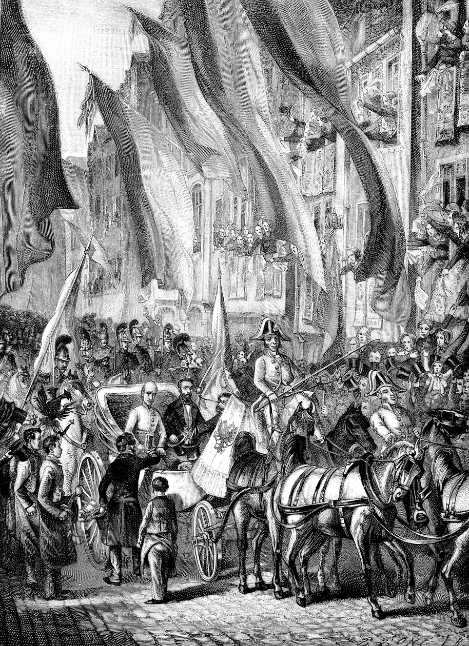 Ärkehertig John av Österrikes inträde i Frankfurt den 11 juli 1848, 1848 av Unbekannt