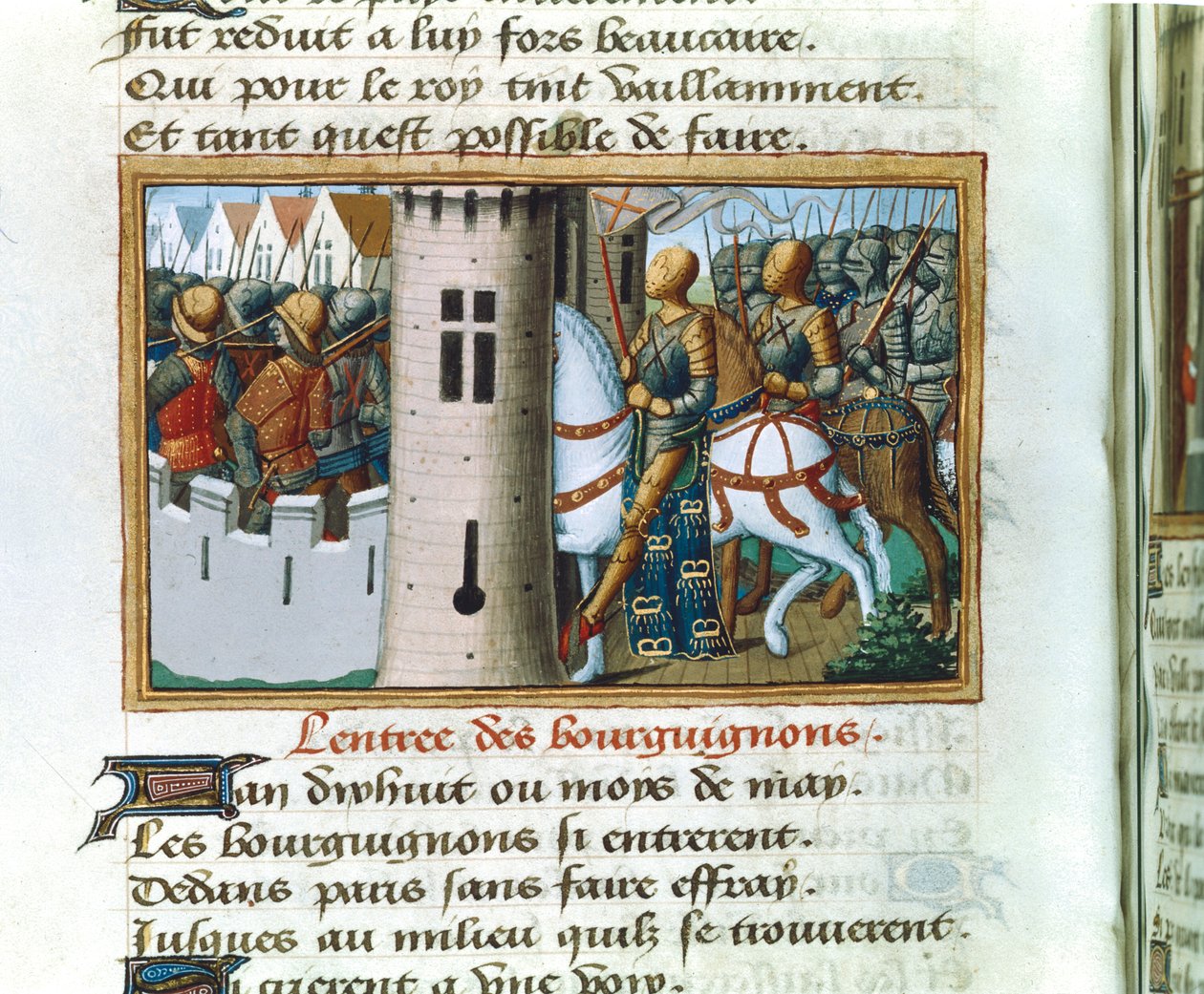Burgundernas intåg i Paris, 14 maj 1418, c1484 av Unbekannt