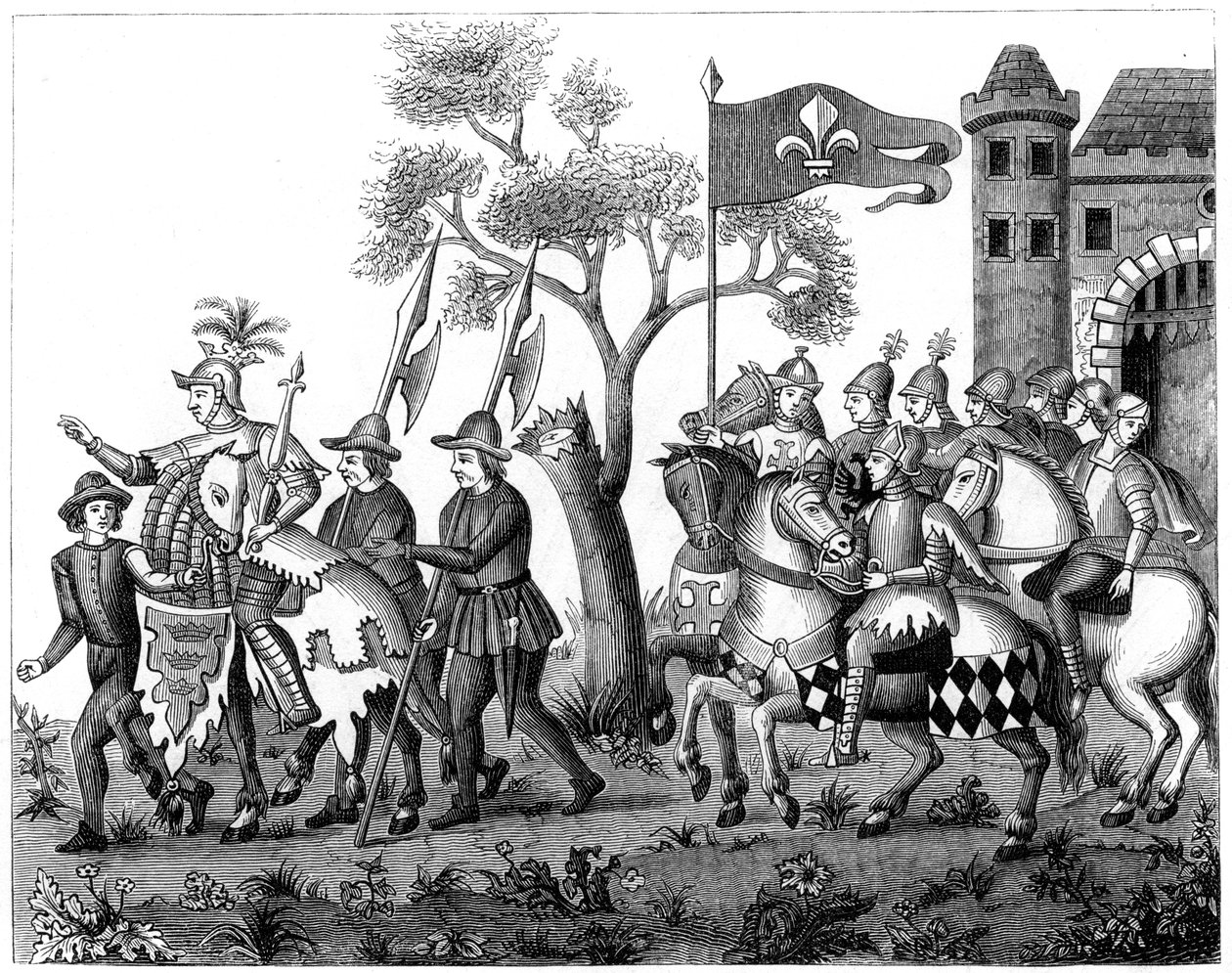 Inträde av kungen av Epinette, 1500-talet 1849 av Unbekannt