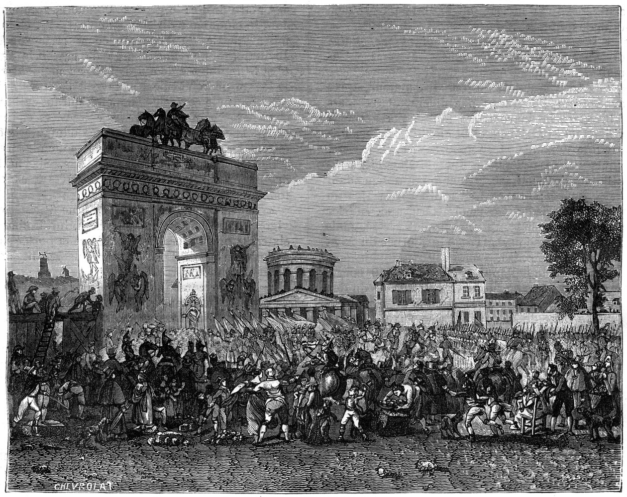 Nationalgardets inträde i Paris, efter det preussiska fälttåget, 1807 1882-1884 av Unbekannt