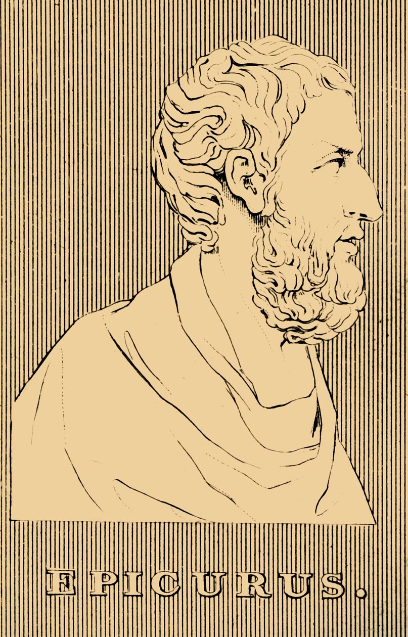 Epikuros, 341-270 f.Kr., 1830 av Unbekannt