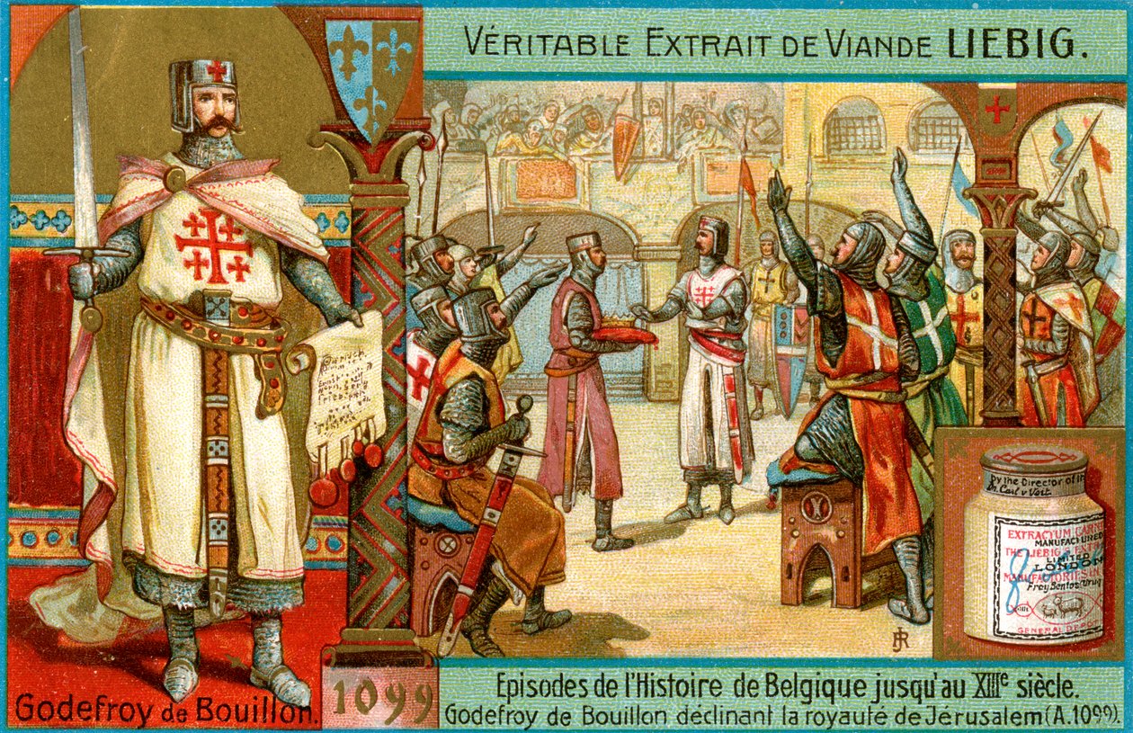 Avsnitt i Belgiens historia fram till 1200-talet: Godfrey of Bouillon, c1900 av Unbekannt