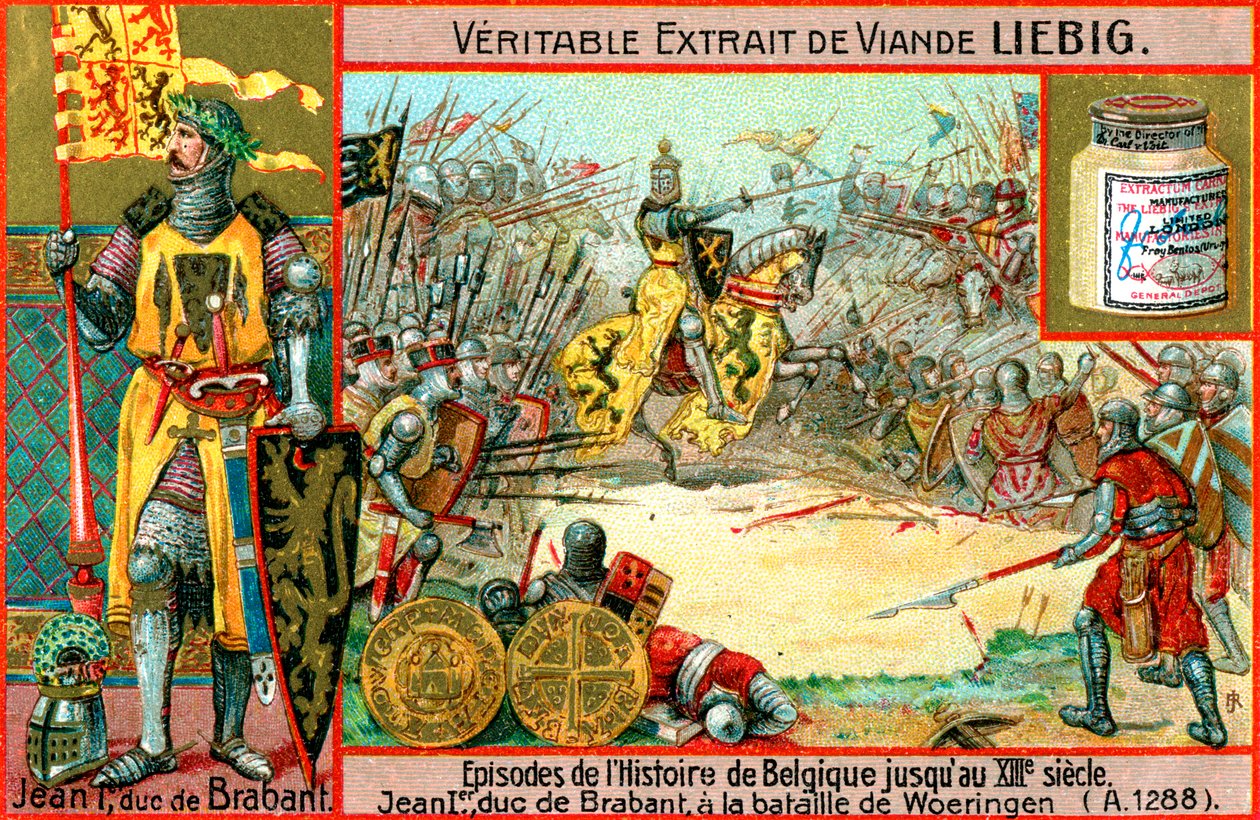 Avsnitt i Belgiens historia fram till 1200-talet: Johannes I av Brabant, ca 1900 av Unbekannt