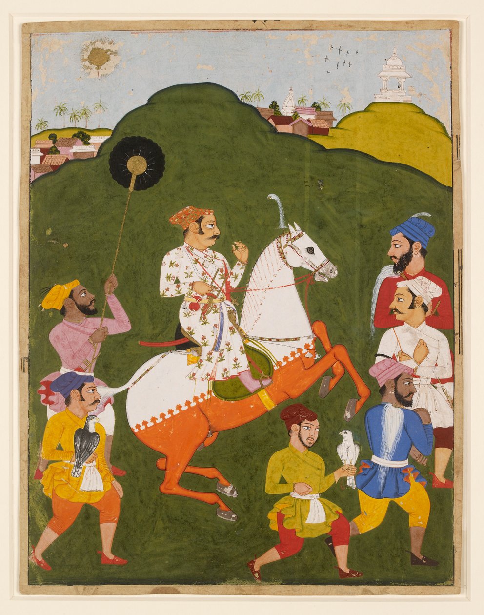Ridsporträtt av Maharana Raj Singh I av Mewar, 1670 av Unbekannt