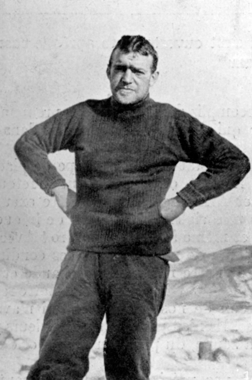 Ernest Shackleton, brittisk upptäcktsresande, Antarktis, 1909 av Unbekannt