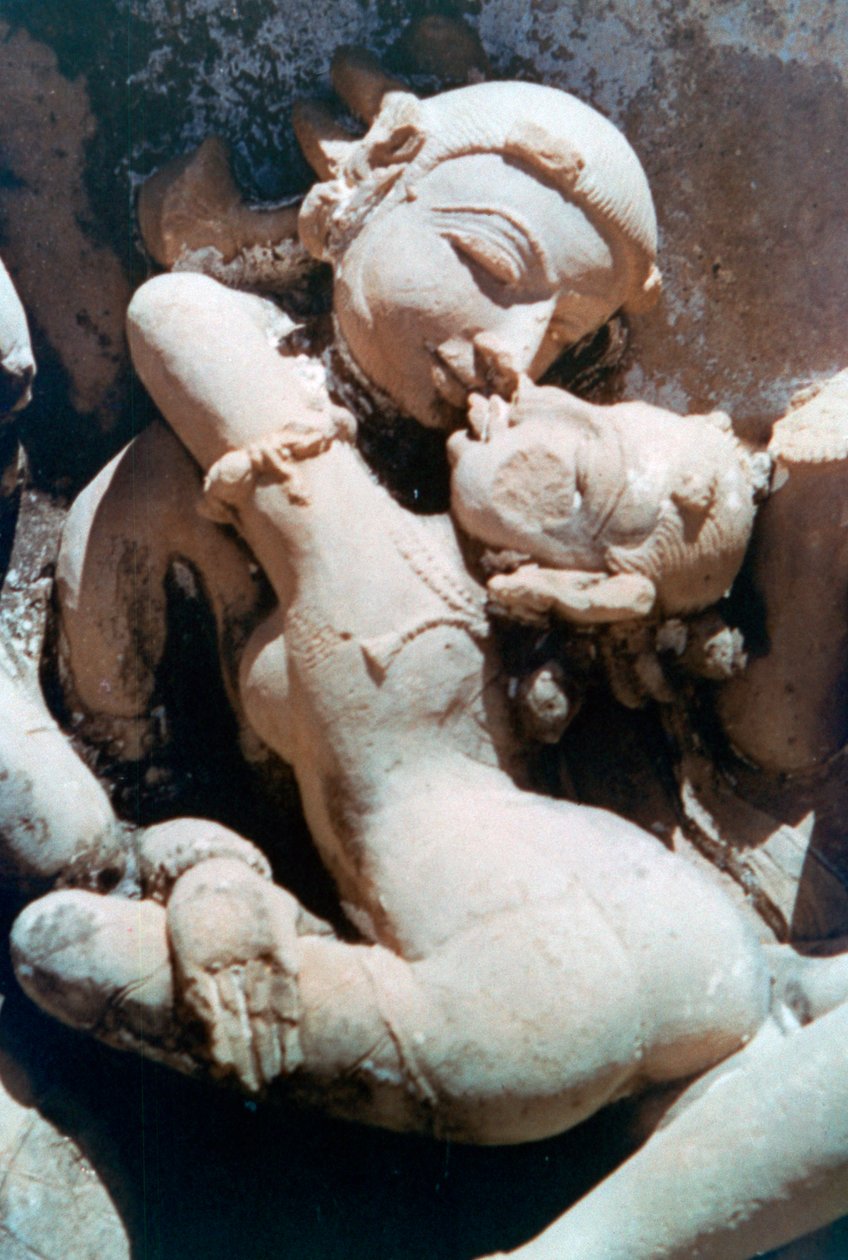 Erotisk skulptur, Khajuraho, Indien. c950-1050. 1900-talet av Unbekannt