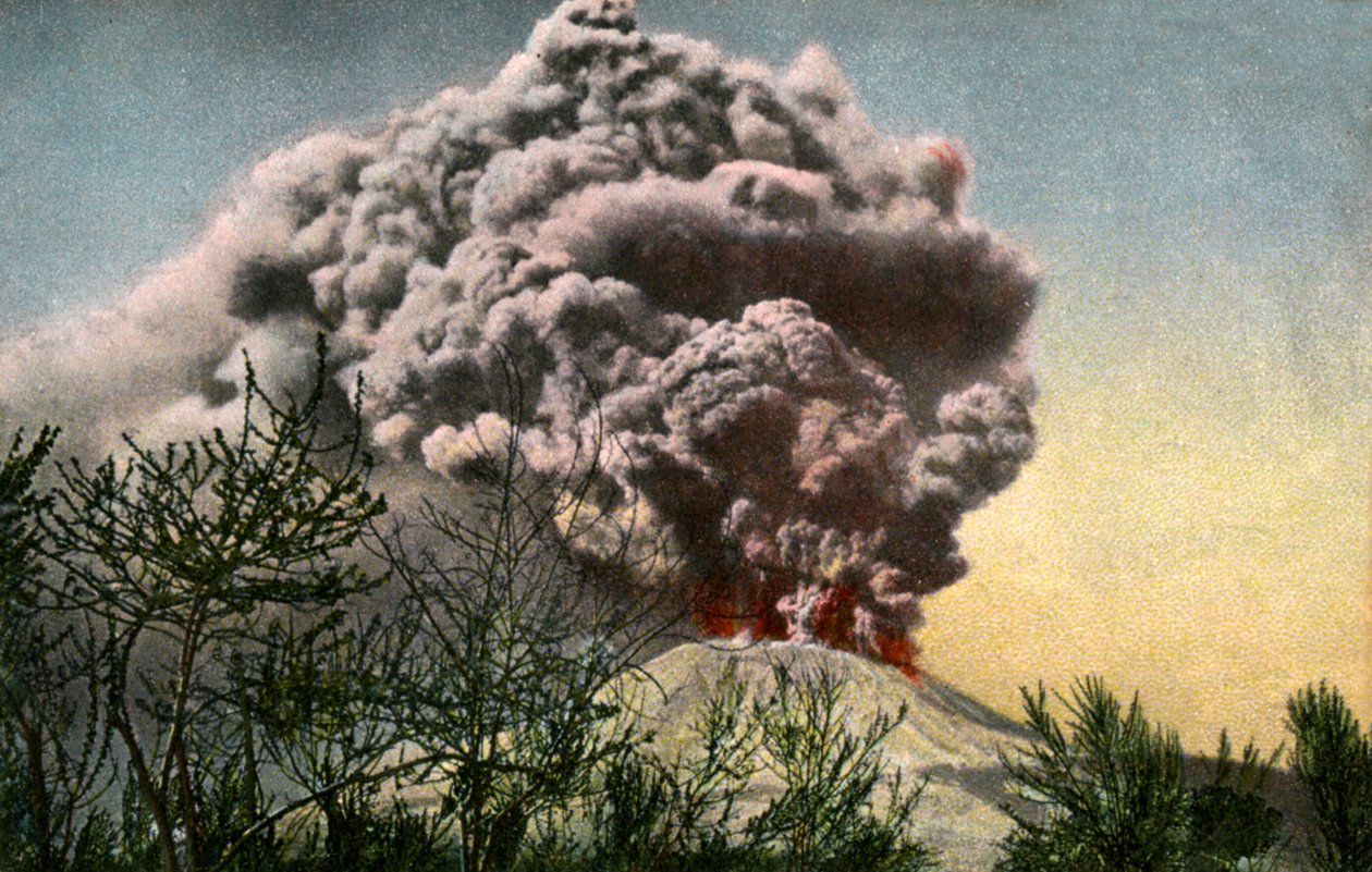 Vesuvius utbrott, Italien, april 1906 av Unbekannt