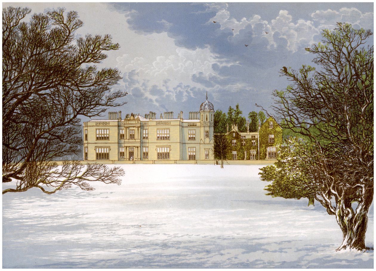 Eshton Hall, Yorkshire, hem för Baronet Wilson, c1880 av Unbekannt