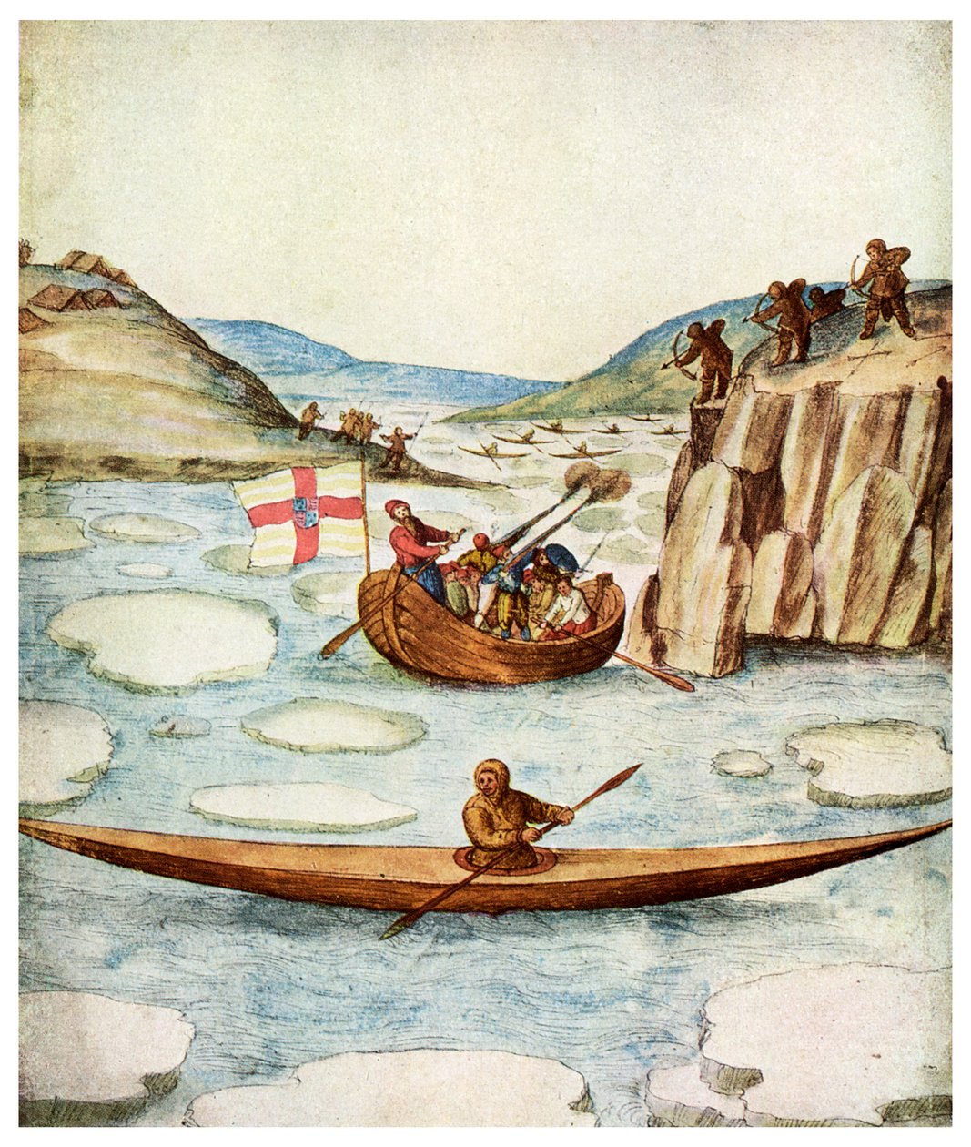 Eskimåkajak, 1590 1956 av Unbekannt
