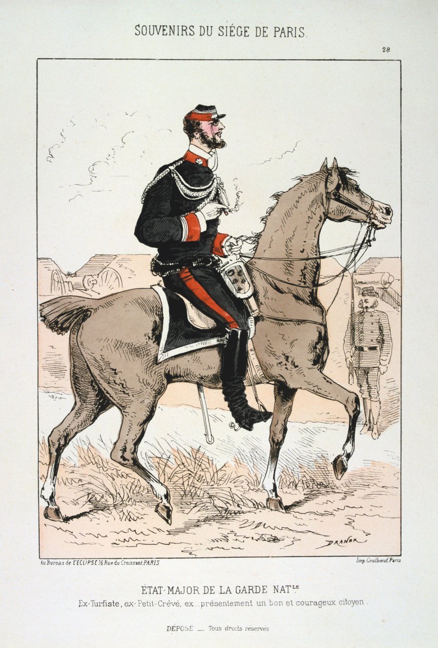 Generalstab för nationalgardet, belägringen av Paris, fransk-preussiska kriget, 1870-1871. av Unbekannt