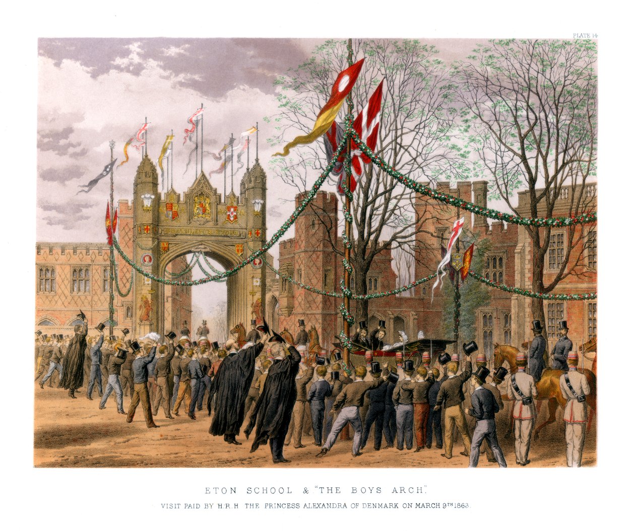 Eton School & The Boys Arch, 1800-talet av Unbekannt