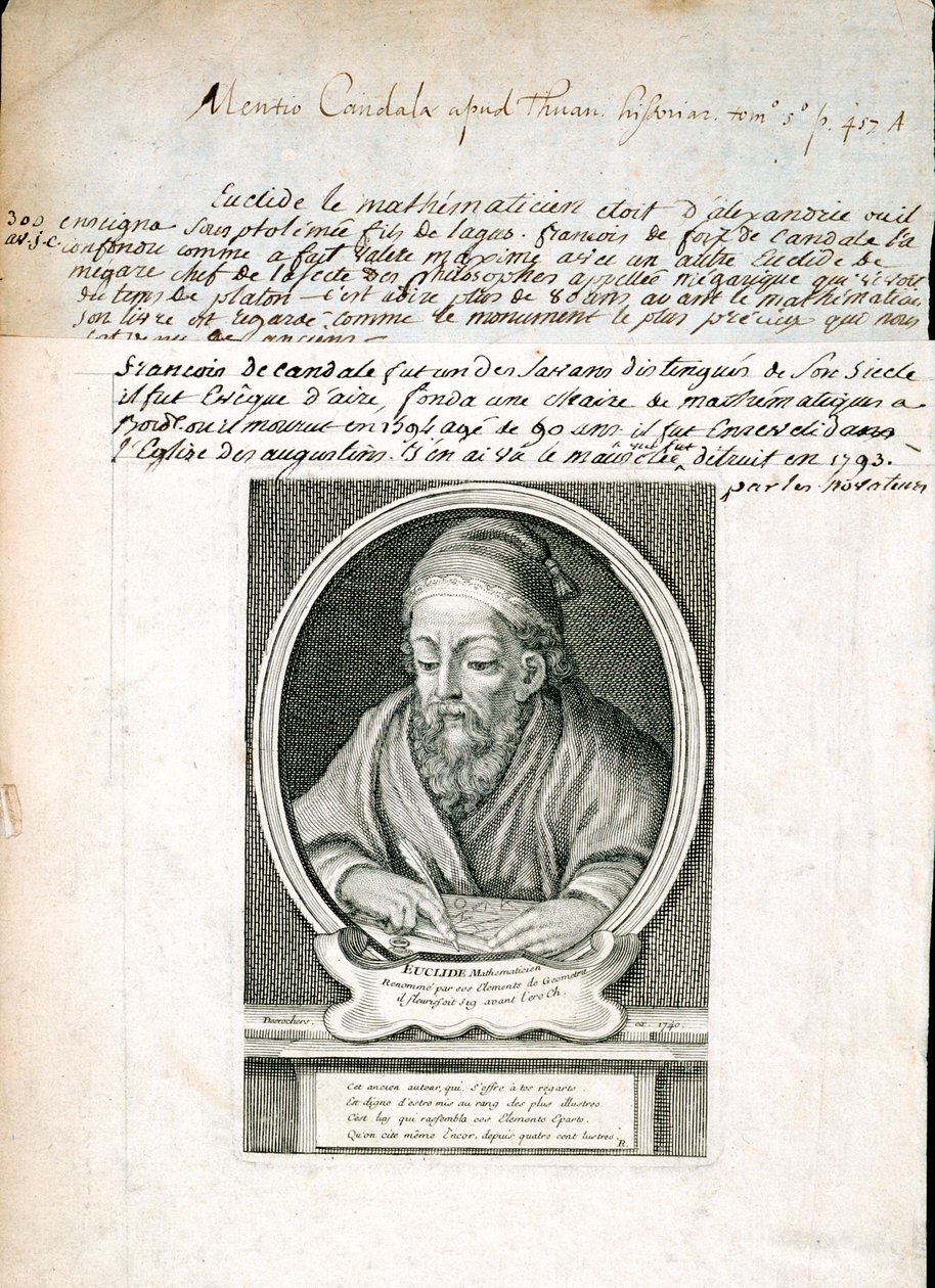 Euclid, grekisk matematiker, 1740 av Unbekannt