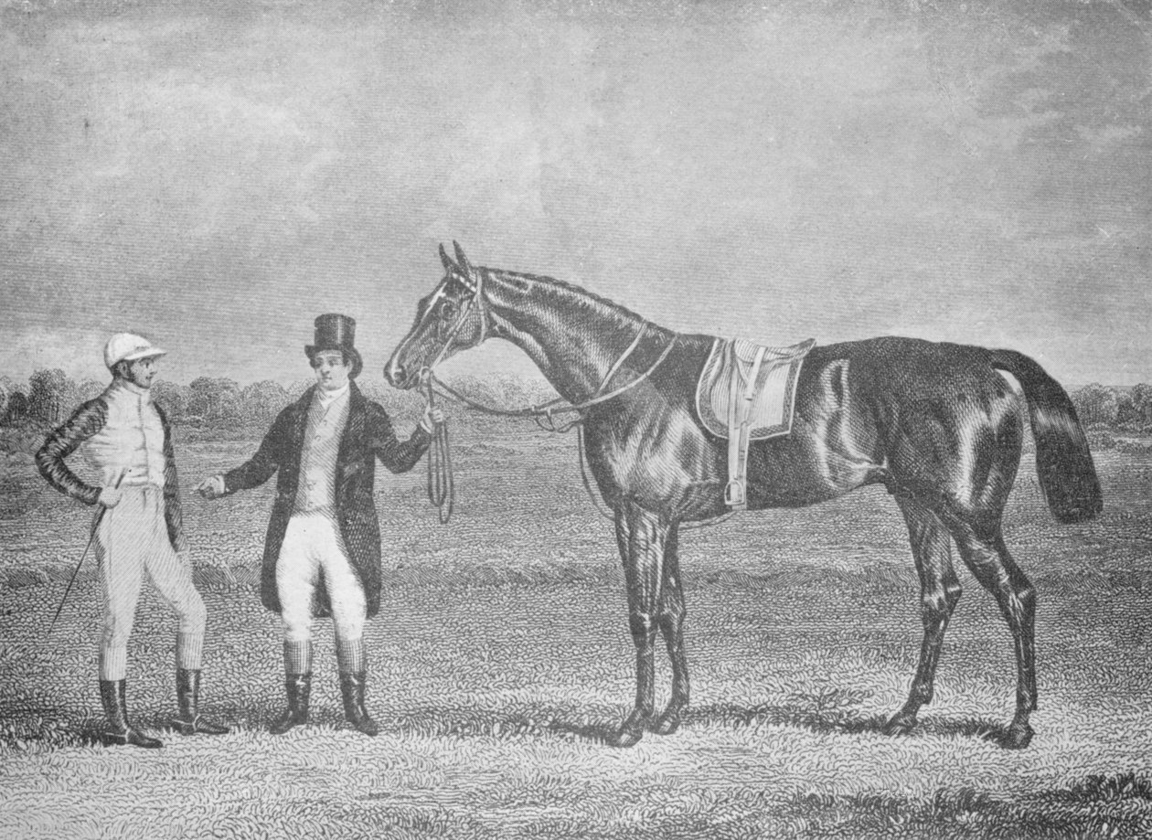 Euklid, tvåa i St. Leger, 1839, efter en dödgång med Karl XII, c1839, 1911 av Unbekannt