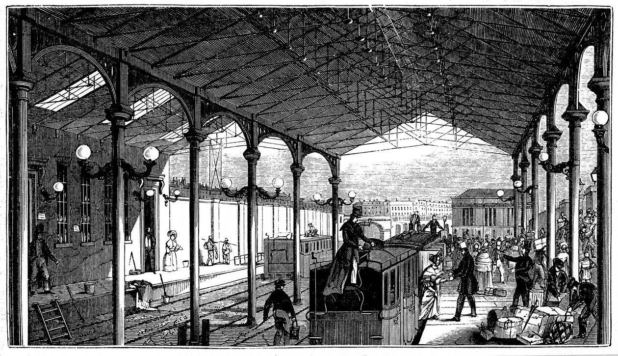 Euston Station, London terminus av London och Birmingham Railway, 1840 av Unbekannt