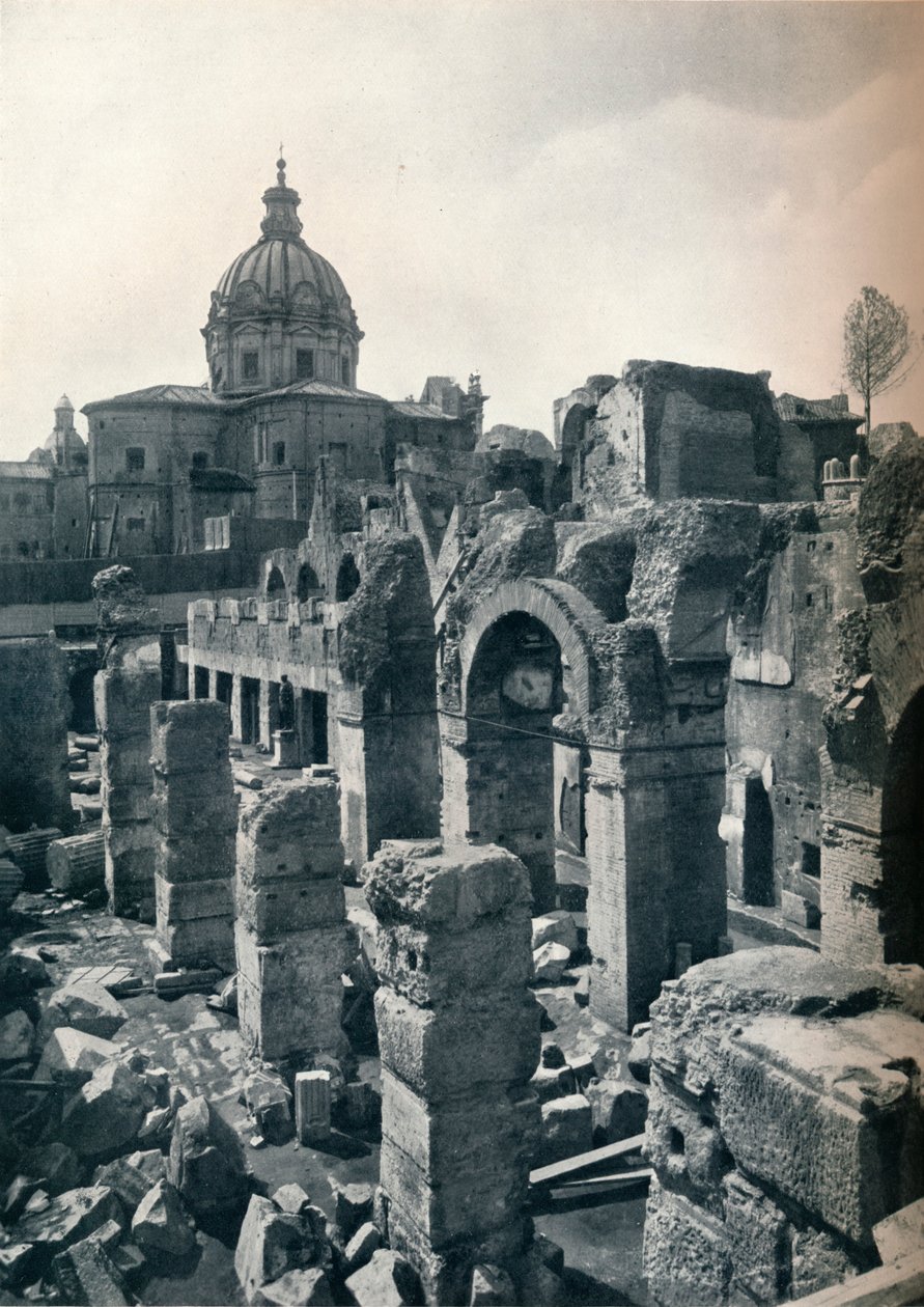 Utgrävningar av Julius Caesars Forum i Rom, c1932 av Unbekannt