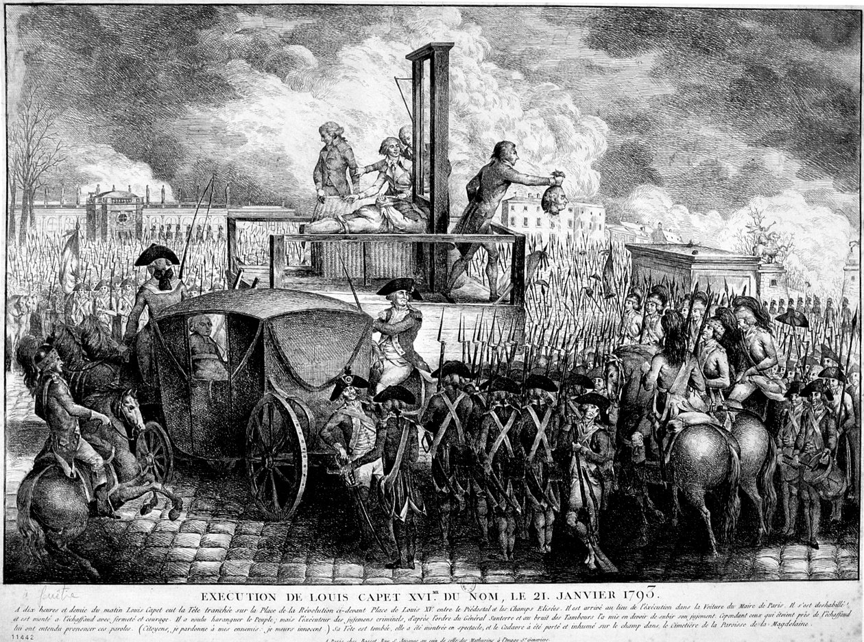 Avrättning av Ludvig XVI, 1793 av Unbekannt