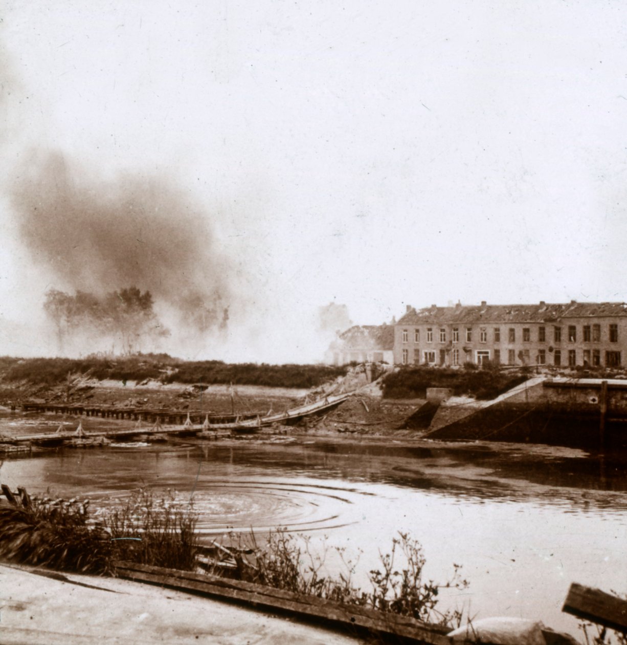 Explosion, Nieuwpoort, Flandern, Belgien, c1914-c1918 av Unbekannt
