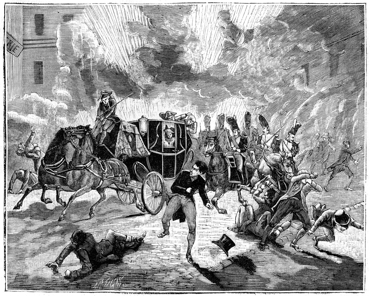 Explosion på Rue de la Loi, Paris, Frankrike, 24 december 1800 1882-1884 av Unbekannt