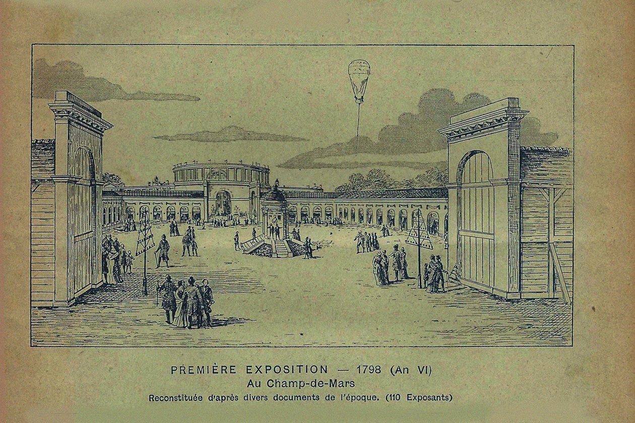 Utställning av produkter från fransk industri, Paris, 1798 Från Bon Marché, 1900. av Unbekannt