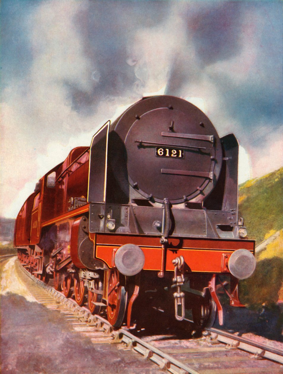 Expresspassagerarlokomotiv av Royal Scot 4-6-0-klassen, 1935-36. av Unbekannt