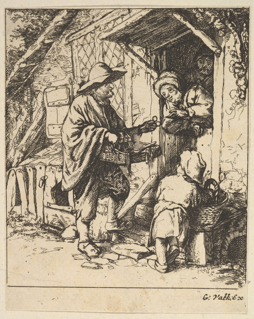 Glasögonhandlare, 1610-85. av Unbekannt