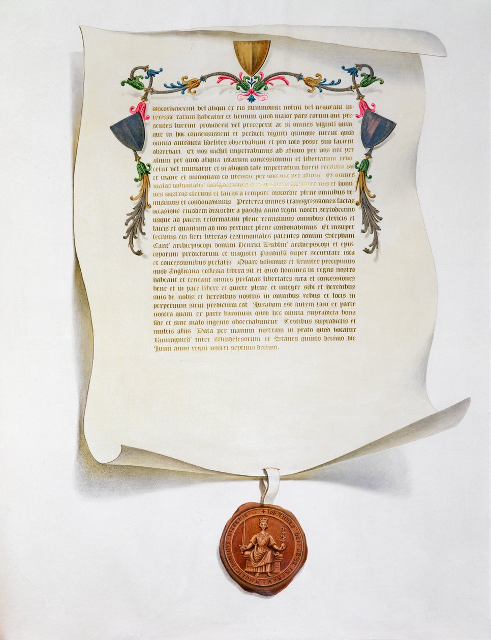 Faksimilupplaga av Magna Carta, engelsk charter, 1215 1816 av Unbekannt