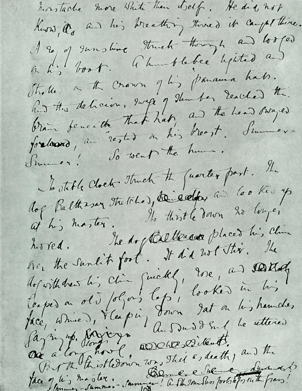 Faksimilsida av MS för Indian Summer of a Forsyte, av John Galsworthy, 1918, 1928. av Unbekannt