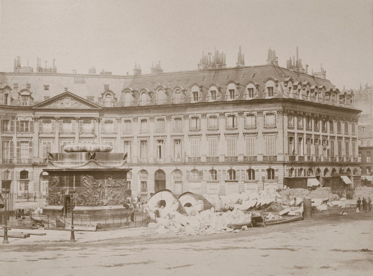 Fallen kolonn, Place Vendome, Paris, 1871 av Unbekannt
