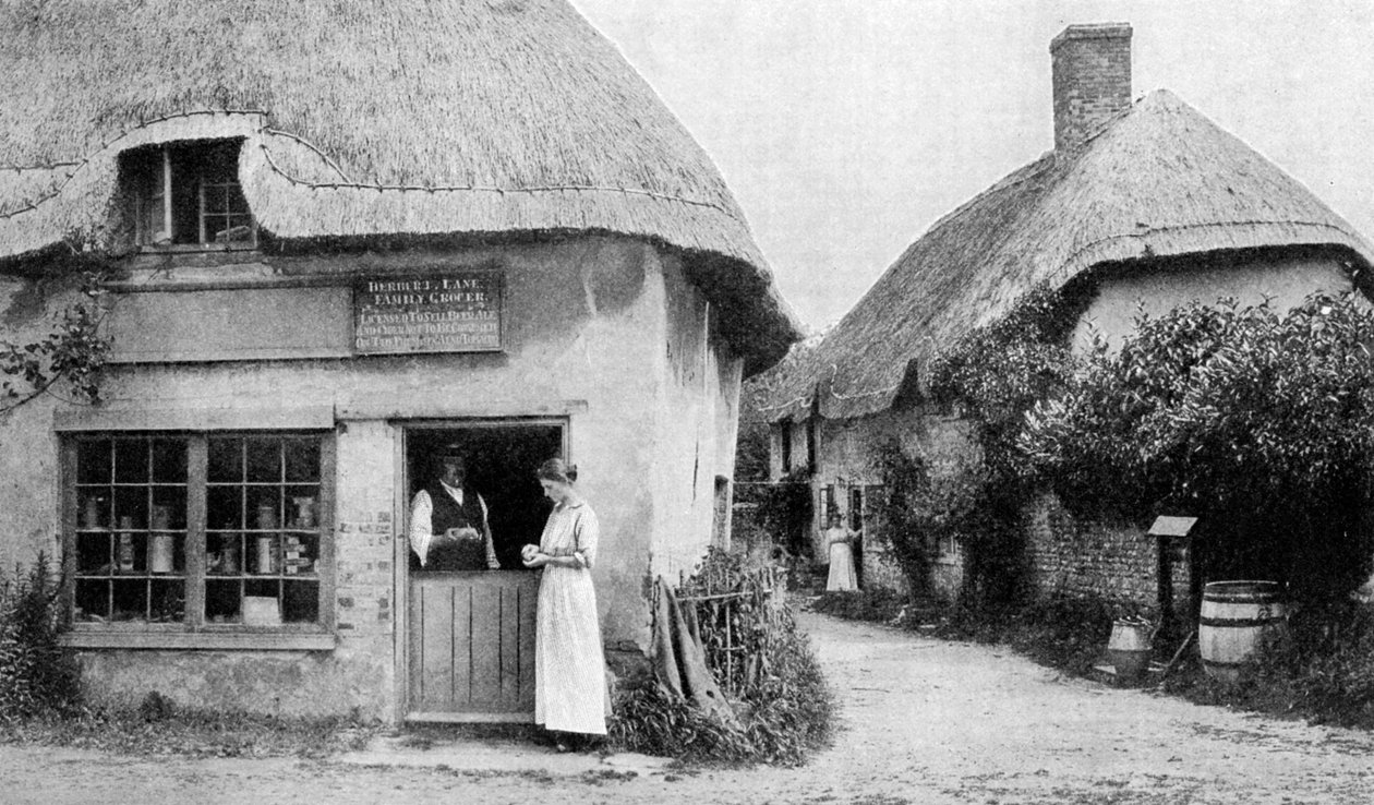 Familjehandlare, hörnet av Bradford Peverell, Wessex, c1922 av Unbekannt