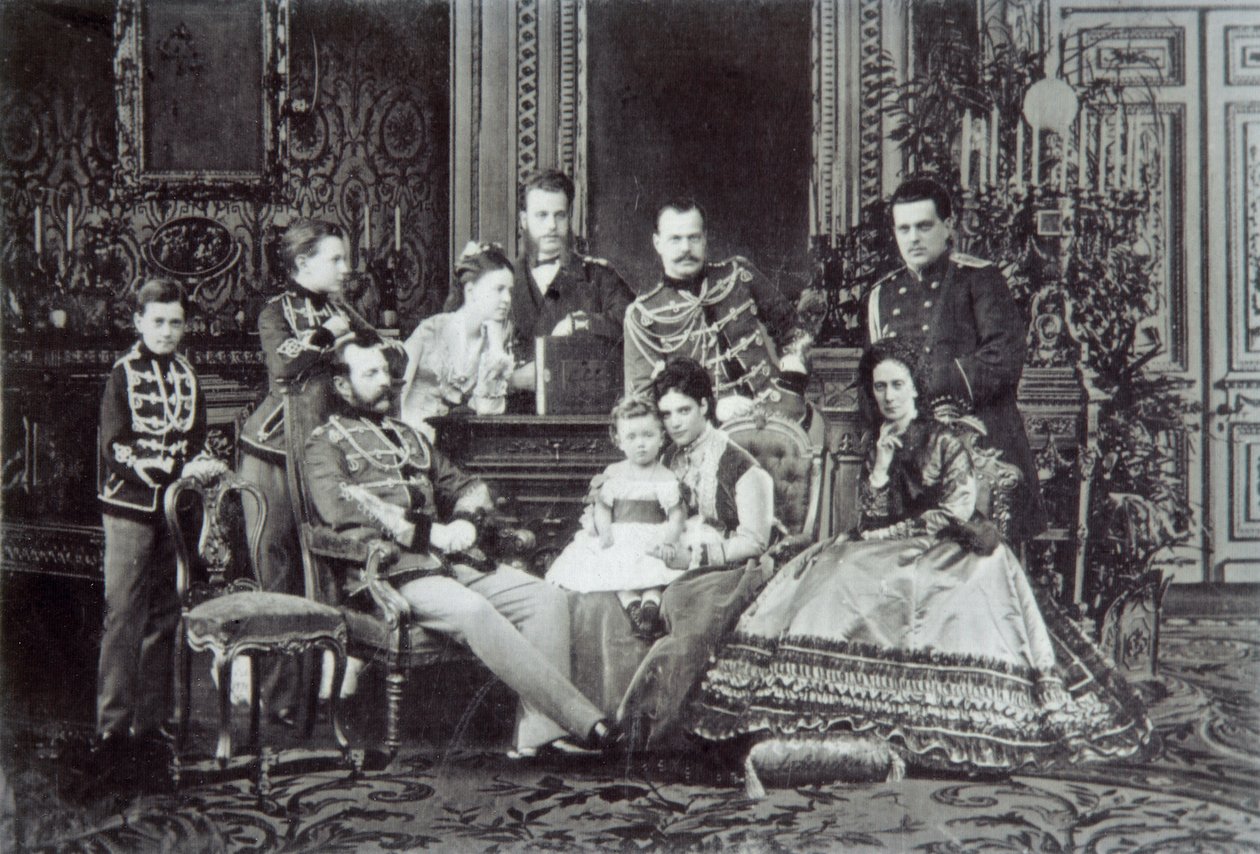 Familjeporträtt av tsar Alexander II av Ryssland, 1860-talet av Unbekannt